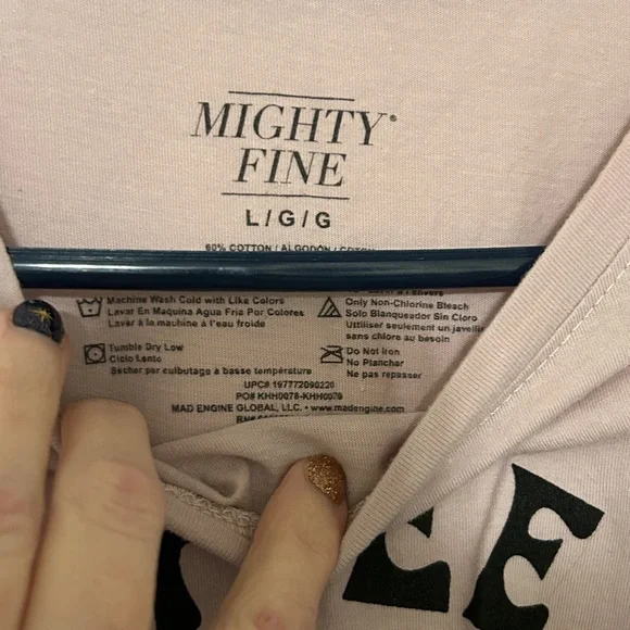 Mighty Fine “Iced Coffee Queen” Graphic Tee – Pink, Large, Excellent Condition - Picture 6 of 7